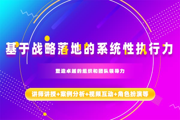 基于战略落地的系统性执行力
