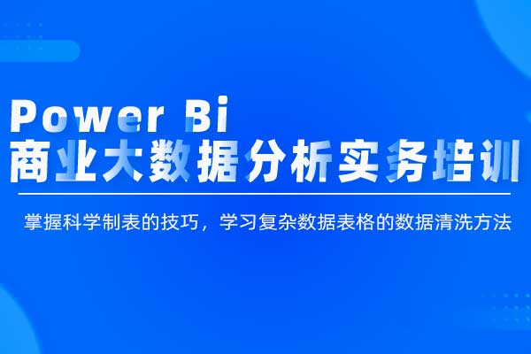 Power Bi商业大数据分析实务培训