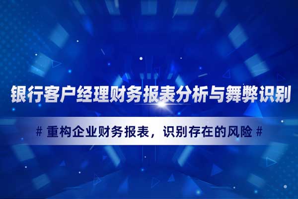 银行客户经理财务报表分析与舞弊识别