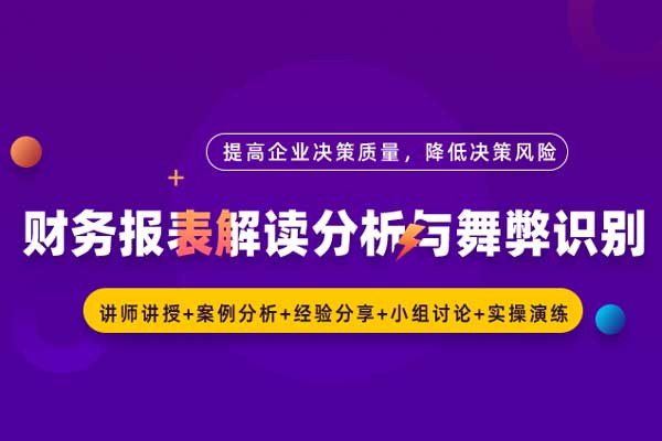 财务报表解读分析与舞弊识别