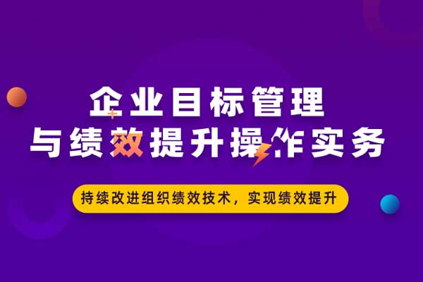 企业目标管理与绩效提升操作实务