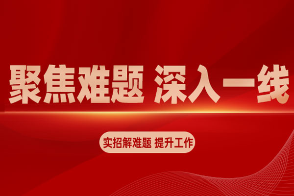 聚焦难题，深入一线，察实情谋实招解难